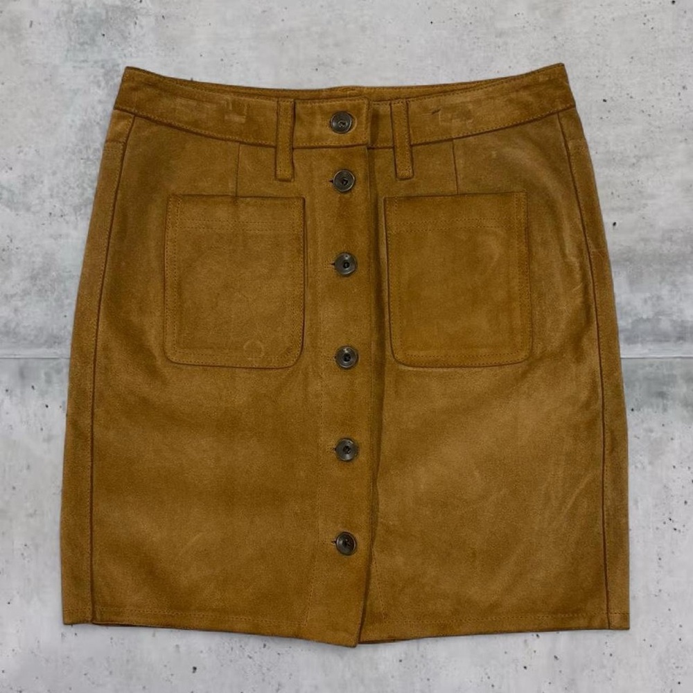 rag & bone suede leather skirt